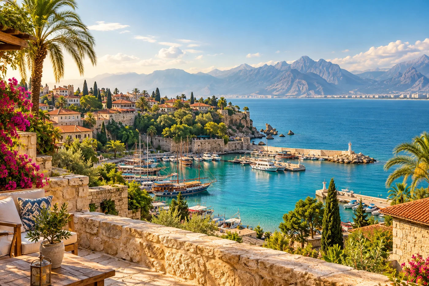 Sfeerbeeld van Antalya en de Middellandse Zee